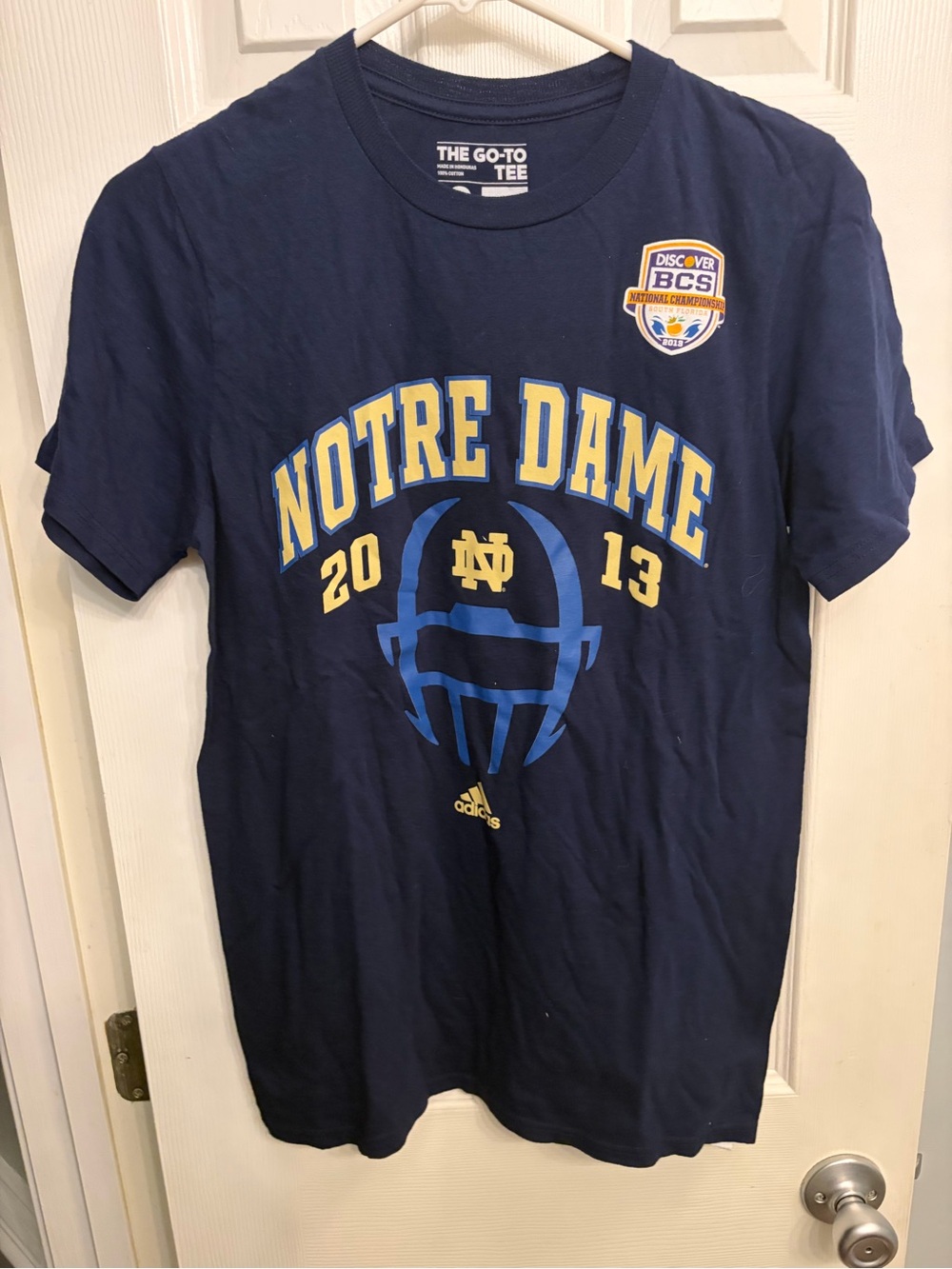 adidas Navy Notre Dame 2013 BCS Short Sleeve Tee
